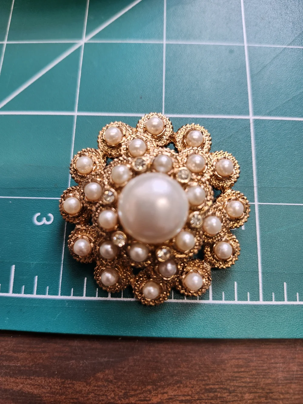 Sarah Coventry Gold Pearl Floral Brooch Trio with Multicolor Lot Of 3